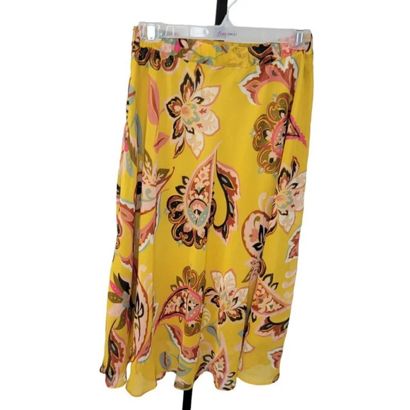 Tahari Georgette Paisley Lined Skirt Size Small - Picture 5 of 8